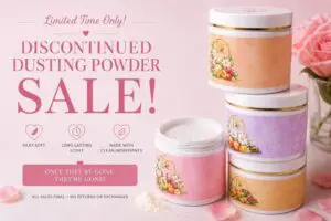 Dusting powder sale announcement
